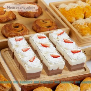 Mousse chocolate cup vuông 3cm