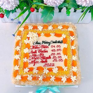 Bông lan trứng muối vuông mẫu trứng xếp