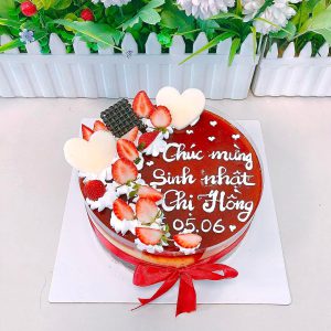 Flangato dâu-socola tim trắng