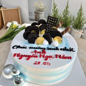 Bánh kem tone xanh + bánh quy - N6