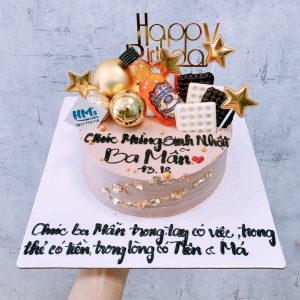 bánh kem phụ kiện nâu