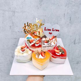 mix cup tim mousse, ổ mousse mix đủ vị, bánh kem, flangato, bltm