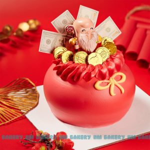 Bánh kem hủ vàng trường thọ phú quý