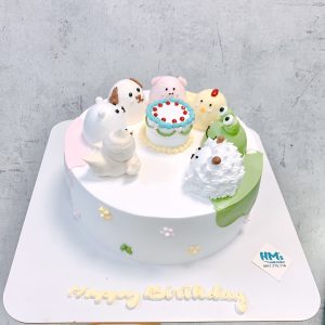 Bánh kem bắt thú dễ thương