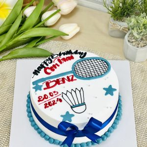 Bánh kem vẽ vợt cầu lông