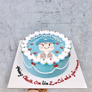 Bánh kem vẽ bé trai