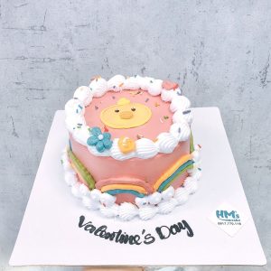 Bánh kem vẽ gà, họa tiết cầu vồng